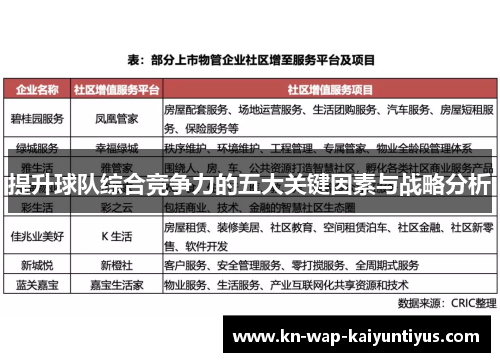 提升球队综合竞争力的五大关键因素与战略分析